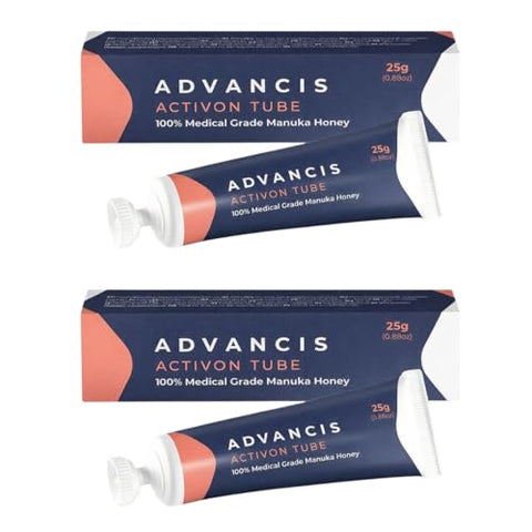2 PACK - Medical Grade 100% Manuka Honey Gel Tube Natural Healing of Wounds 25g/1oz (UPDATED PACKAGING)