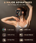 Kydj Red Light Therapy Mask For Face 7 Colors Led Face Mask Light Therapy With Rechargeable Remote Portable Anti-Aging & Skin Rejuvenation Device For Home Use Or Travel Ideal For Women