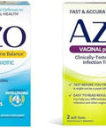 Azo Complete Feminine Balance Probiotics For Vaginal Health 30 Count & Vaginal Ph Test Kit 2 Selftests
