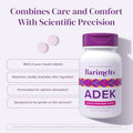 Barimelts Adek - 60 Fast-Dissolving Tablets (2-Month Supply) - Sugar- Bariatric Vitamins For Women Including Vitamin A, Vitamin D, Vitamin E & Vitamin K, Natural Strawberry Flavor
