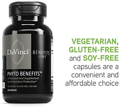 Davinci Labs Phyto Benefits Supports Heart Brain & Immune Health Glp1 Production & More With Curcumin Quercetin Green Tea & More Vegetarian Gluten Soy 60 Capsules