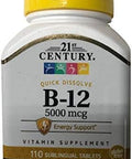 21St Century B12 5000Mcg 110Ct 3 Bottles (3)