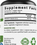 Brieofood Vitamin B2 (Riboflavin) 400Mg, 120 Veggie Capsules - Gluten , Non-Gmo