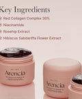Arencia Overnight Red Smoothie Face Mask Serum, Glowing & Soothing With 30% Red Collagen, Niacinamide, Peptide, Vitamin E