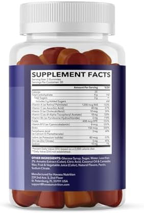 Havasu Nutrition Full Daily Multivitamins Gummies With Ultimate Immune Support Elderberry Gummies Delicious Health For Adults