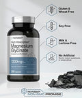 Horbaach Magnesium Glycinate 1330mg 250 Capsules Buffered with Chelated Minerals 240 mg per Serving NonGMO Gluten Free Supplement