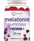 Micro Ingredients Melatonin 20Mg Gummies For Adults 120 Count Sleep Aid 10Mg Melatonin Per Gummy Sugar Free Blackberry Cherry Flavor No Drug Non-Habit-Forming Non-Gmo Gluten Free