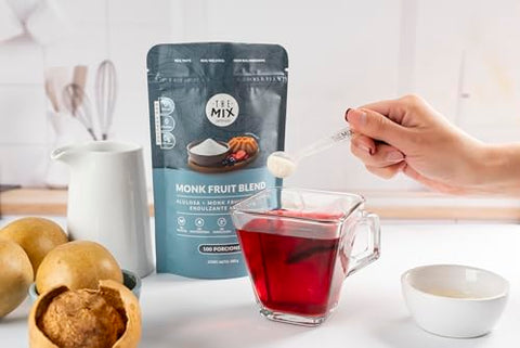 Sugar Free Allulose Sweetener Powder ÃƒÂ¢Ã¢â€šÂ¬Ã¢â‚¬Å“ Natural Keto Sweetener with Monk Fruit & Stevia, No Erythritol, No Maltodextrin, 100 Servings (200g) ÃƒÂ¢Ã¢â€šÂ¬Ã¢â‚¬Å“ THE MIX SUPERFOODS