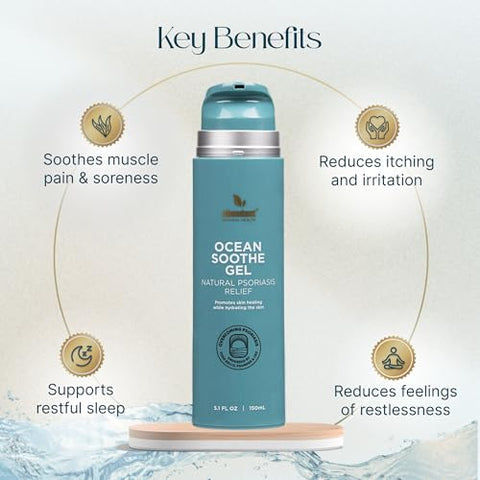 Abundant Natural Health Ocean Soothe Gel & Lotion Bundle With Natural Magnesium Salts And 1.8% Salicylic Acid For Relief And Control Of Mild Psoriasis Symptoms Hydrate And Soothe Skin Fragrance-