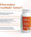 Truemulti Plant Based Daily Adult Multivitamins (30 Veggie Capsules) One A Day Vitamins - Daily Vitamin For Men And Women - Soy Free, Non-Gmo, Gluten Free