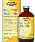 Flora Kid'S Multi Essentials Plus Liquid Multivitamin Formula Supports Immune System & Healthy Growth Vitamins A C E D & B12 Vegan Gluten & Dairy 7.6 Fl. Oz. Glass Bottle
