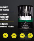 Animal Immune Pak - Zinc, Vitamin C, Vitamin D, Olive Leaf Extract, Black Pepper Extract And More, Immune Pill Packs, 30 Count