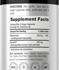 Horbaach Ashwagandha and Magnesium Glycinate 120 Vegan Capsules Support Supplement for Stress NonGMO Gluten Free