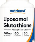 Nutricost Liposomal Glutathione Supplement 60 Capsules 720 Mg Per Serving Vegan Gmo 30 Servings