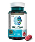 NEURIVA Plus Brain Supplement for MemoryFocus and Concentration+Cognitive Function with Vitamins B6 and B12 and Clinically Tested Nootropics Phosphatidylserine and Neurofactor50ct Strawberry Gummies