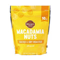 Wellsley Farms Salted & Dry Roasted Macadamia Nuts (1 Bag) Lightly Seasoned with Sea Salt 10 oz Resealable Bag Kosher KetoFriendly.