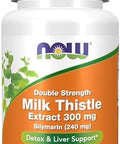 Now Foods Supplements, Silymarin Milk Thistle Extract 300 Mg With Artichoke And Dandelion, Double Strength, Supports Liver Function, 50 Veg Capsules