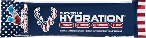 Bucked Up Hydration - Rocket Pop Electrolyte And Hydration Powder Drink Mix 18 Packs (18 Servings)