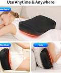 Masgre 2 In 1 Back Massager And Lumbar Support Pillow With Heat Shiatsu Massagers Deep Tissue Kneading Massage Pillows For Lower Back Leg Shoulder Pillow For Office Chair s For Mom Dad Women Men