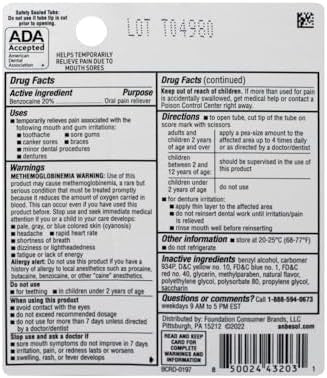 Anbesol Gel Maximum Strength 0.33 Oz (Pack Of 4)