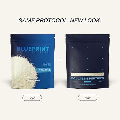 Blueprint Bryan Johnson Hydrolyzed Collagen Peptides Powder Type I Ii & Iii Collagen For Women & Men Unflavored Protein Supplement For Hair Skin Nails Joints & Cartilage 20G 30 Servings