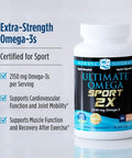 Nordic Naturals Ultimate Omega Sport 2X Lemon Flavor - 60 Soft Gels - 2150 Mg Omega-3 - Nsf Certified Fish Oil With Epa & Dha - Heart & Muscle Health Recovery - Non-Gmo 30 Servings