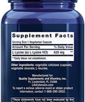 Life Extension Lysine 620Mg And Zinc 50Mg - 100 Vegetarian Capsules And 90 Vegetarian Capsules