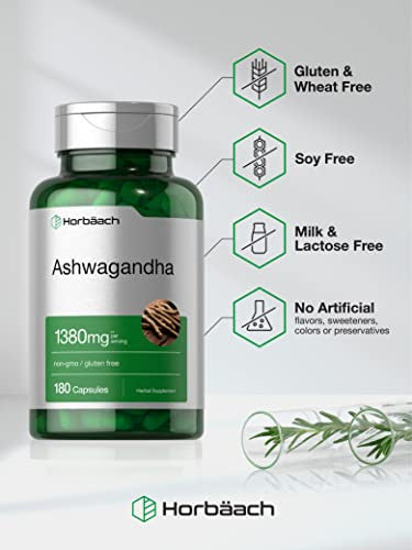 Horbaach Ashwagandha Root Supplement 180 Capsules