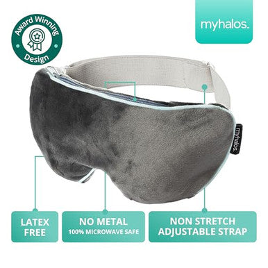 Myhalos ' Heated Eye Mask For Dry Eyes - Steam Warm Compress For Eyes - Remove Styes Chalazion Therapy Warming And Heating Pad Hot Compress - Moist Heat Mask For Blepharitis & Mgd - Fsa Hsa Eligible