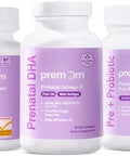 Premom Prenatal Probiotics + Prenatal Dha Fish Oil + Prenatal Formula Vitamin