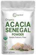 Micro Ingredients Organic Acacia Senegal Fiber Powder 2 Lb Instant Soluble Fiber Plant-Based Prebiotic For Gut & Digestive Health Non-Gmo Gluten-Free Vegan