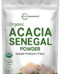 Micro Ingredients Organic Acacia Senegal Fiber Powder 2 Lb Instant Soluble Fiber Plant-Based Prebiotic For Gut & Digestive Health Non-Gmo Gluten-Free Vegan