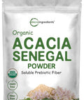 Micro Ingredients Organic Acacia Senegal Fiber Powder 2 Lb Instant Soluble Fiber Plant-Based Prebiotic For Gut & Digestive Health Non-Gmo Gluten-Free Vegan