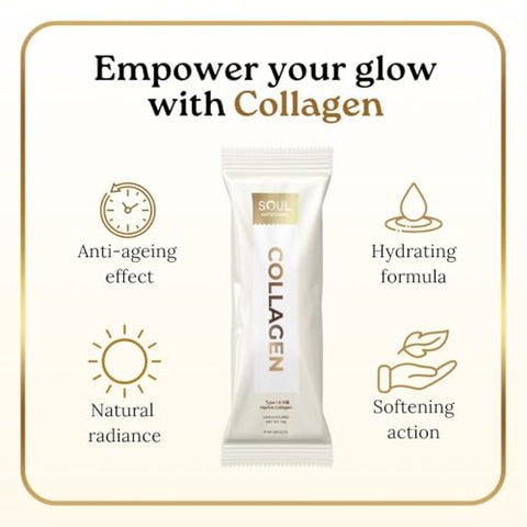 Soul Nutritions 100 Pure Marine Collagen Protein Unflavored 20 Servings Sugar Free - For Hair Skin And Nails - Type I & Iii Peptides Sugar Dairy Preservative-& Gmo-Free Perfect For Drinks & Smoothies