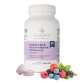 Living Well Kids Calcium & Tooth Support Chewable Bone Health Vitamins With D3 K2 Magnesium & Zinc Strong Teeth & Enamel Defense Berry Flavor Fluoride-Free Non-Gmo