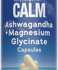 Natural Vitality Calm Ashwagandha + Magnesium Glycinate Capsules Support for Occasional Stress and Anxiety Gluten Supplement 90 Count