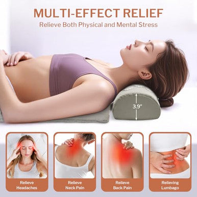 Homlyns Heated Acupressure Mats - 3 Heat Levels With 2 Hours Auto Off Heating Acupuncture Mat Full Body Massage For Pain Relief Pad In Grey