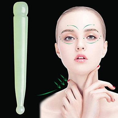 Leosense Jade Acupressure Pen - Deep Tissue Trigger Point Massage Therapy Tool - Reflexology Pressure Point Meridian Massager For Full Body Relax Natural Jade Stone Facial Massage Beauty Pen