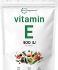 Micro Ingredients Vitamin E 400Iu 300 Softgels Pure Vitamin E Oil Pills Antioxidant Supplements For Skin Face Heart and Immune Health NonGmo Gluten