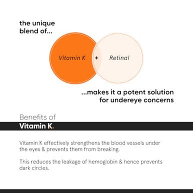 Minimalist Caffeine Eye Cream For Dark Circles Puffiness Bags Under Eyes Wrinkles & Fine Lines | With Vitamin K Oxide & Retinal | For Women & Men | 0.49 Oz / 14 Gm
