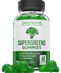 Supergreen & Magnesium Gummies - Magnesium Helps Muscles Recover, Delicious Supergreens With Spinach, Broccoli, Beetroot, Green Tea, & Acai For Immunity Support- 60 Gummies