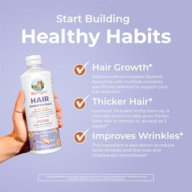 Maryruth's Liquid Nighttime Multimineral (Coconut & Hair Growth Max Liposomal (Almond 32Oz