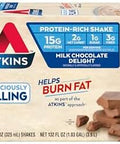Atkins Milk Chocolate Delight Protein Shake & Cafa Au Lait Iced Coffee Protein Shake 15G Protein Low Glycemic 3G Net Carb 1G Sugar Keto Friendly 12 Count