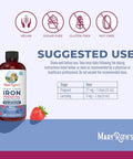 Maryruth'S Maryruth S Prenatal Postnatal Iron Liquid Iron Supplement For Prenatal & Postnatal With Ferrochel Red Blood Cell Production Sugar Free Vegan Non-Gmo Gluten Free 15.22 Fl Oz