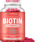 LifeCentric Health Biotin Gummies for Adults Max Strength Biotin 10000mcg Chewable Biotin Supplement for Women and Men 100 Count Vegan Hair Gummies for Hair Skin and Nails