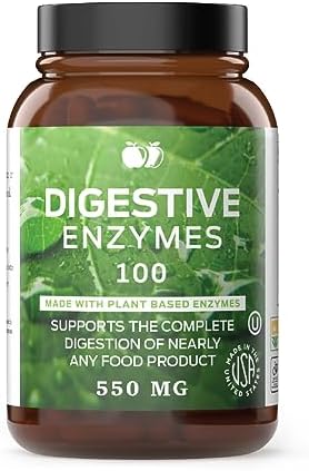 Complete Natural Products Organic Papaya Enzymes 100 Capsules & Digestive Enzymes 100 Capsules Bundle