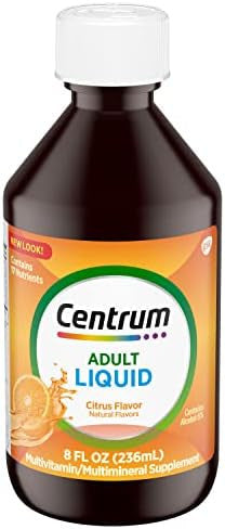 Centrum Liquid Multivitamin For Adults, Multivitamin/Multimineral Supplement With B Vitamins And Antioxidants, Citrus Flavor - 8 Fl Oz
