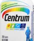 Centrum Multivitamin For Men, Multivitamin/Multimineral Supplement With Vitamin D3, B Vitamins And Antioxidants, Gluten Free, Non-Gmo Ingredients - 200 Count