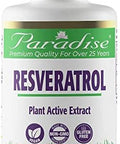 Paradise Herbs Resveratrol Antioxidant Super Potent Ultra Pure Vegan Non Gmo Gluten 180 Vegetarian Capsules