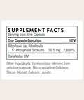Thorne - Riboflavin 5'-Phosphate - Bioactive Tissue Ready Form Of Vitamin B2 For Methylation Support - Vitamin B2 Supplement - Third-Party Certified - Gluten Dairy & Soy-Free 60 Capsules